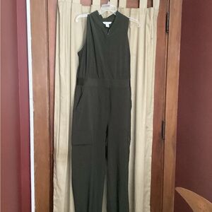 Athleta Dark Olive Sleeveless Jumpsuit